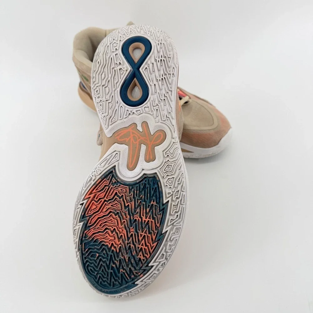 Nike Kyrie Infinity Tan Beige Floral Embroidery Basketball Shoes Womens 8‎